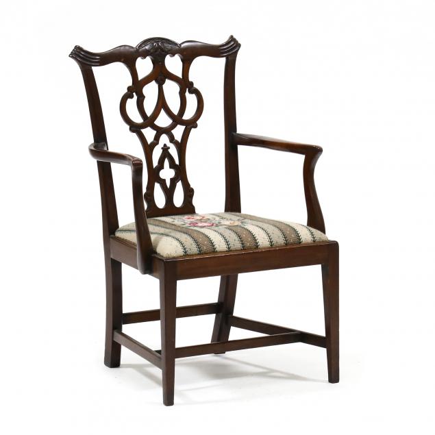 chippendale-style-mahogany-child-s-armchair