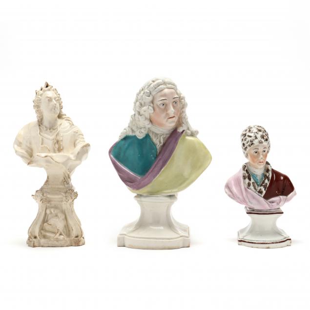 three-antique-continental-porcelain-figural-busts