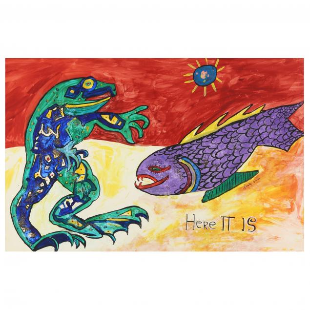 a-folk-art-painting-by-luster-willis-ms-1913-1994-i-here-it-is-i