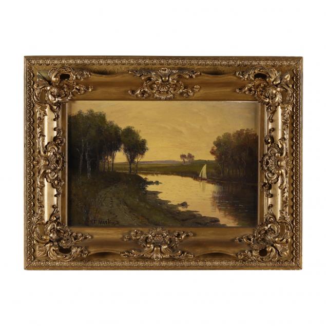 t-martin-american-circa-1900-a-river-landscape-at-dusk