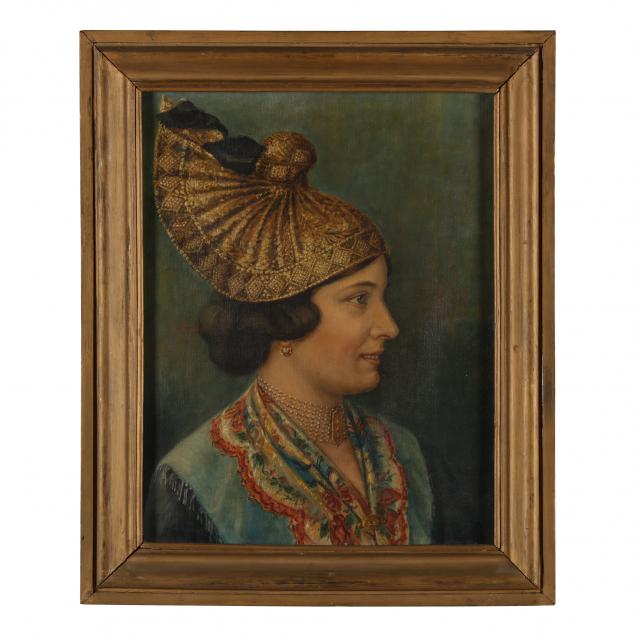 f-sautner-early-20th-century-portrait-of-a-woman-in-eastern-costume