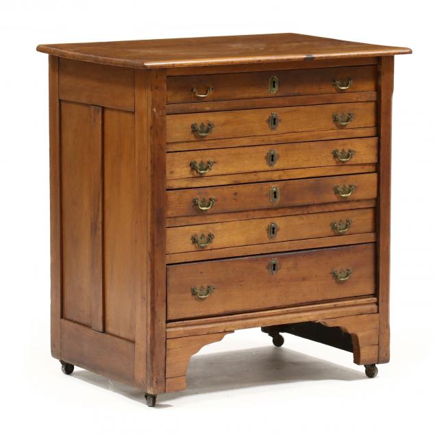 antique-walnut-collector-s-chest