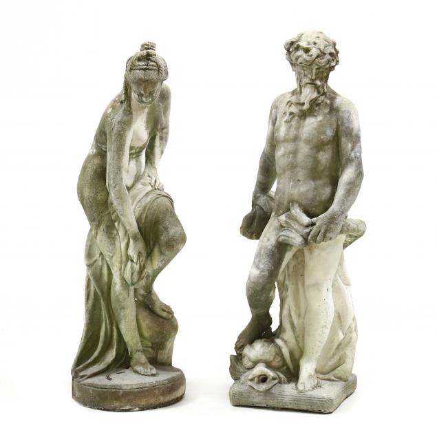 two-classical-style-cast-stone-garden-statues