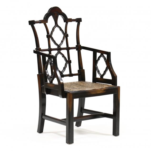 chinese-chippendale-style-armchair