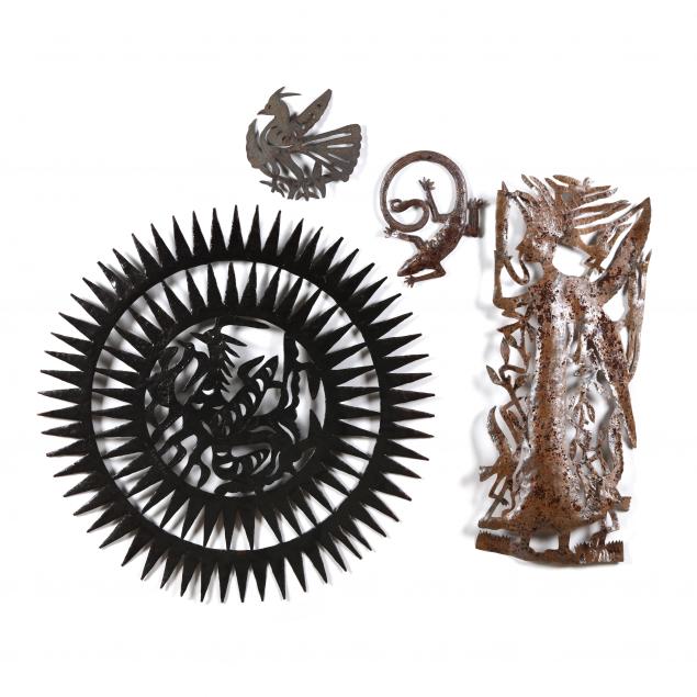 four-haitian-metal-cutwork-figures