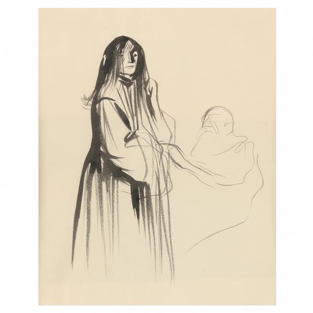 continental-school-early-20th-century-sketch-of-a-veiled-woman