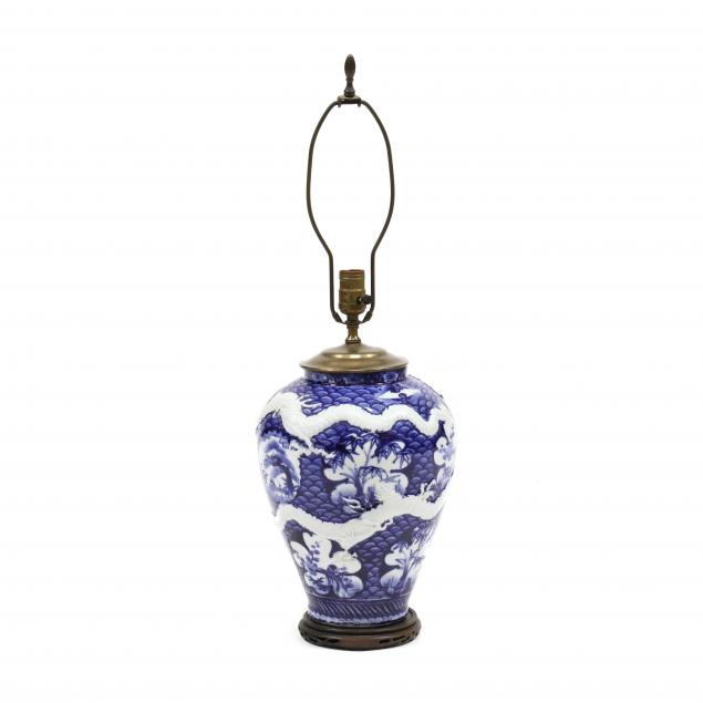a-japanese-arita-blue-and-white-porcelain-vase-lamp