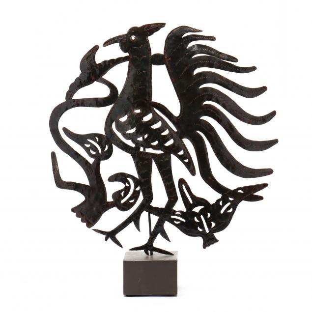 joseph-louis-juste-haitian-1940-1989-cutwork-metal-bird-sculpture
