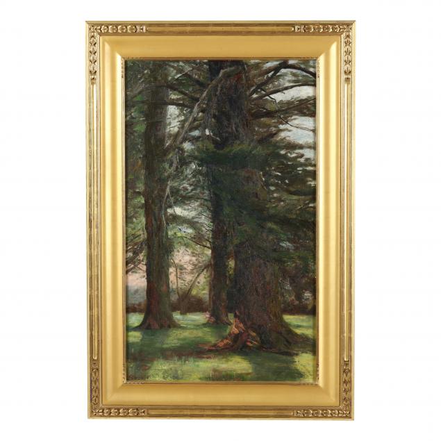 frank-j-sutton-american-1888-1949-pine-trees-in-sunlight