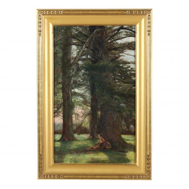 frank-j-sutton-american-1888-1949-pine-trees-in-sunlight