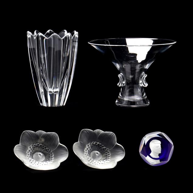 group-of-signed-crystal-lalique-steuben-baccarat-and-orrefors