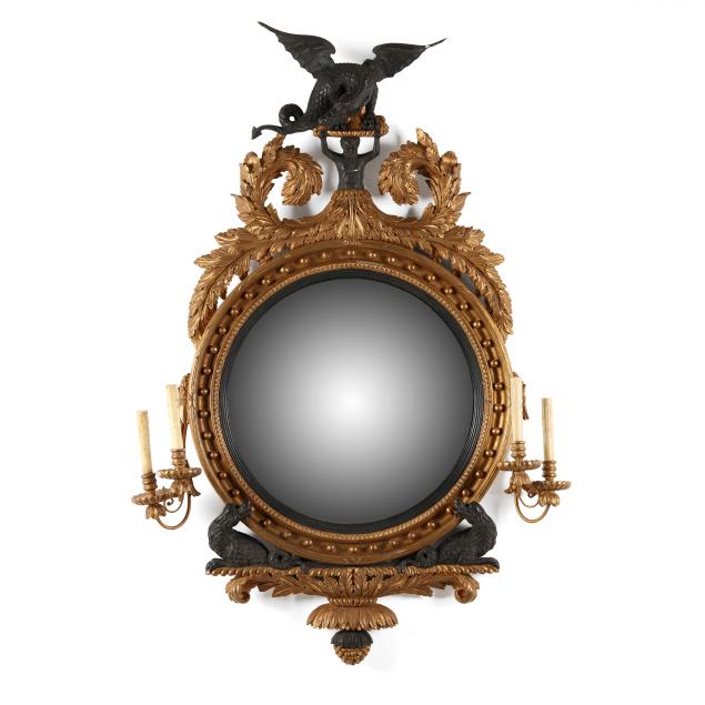 classical-style-large-carved-and-gilt-lighted-convex-mirror