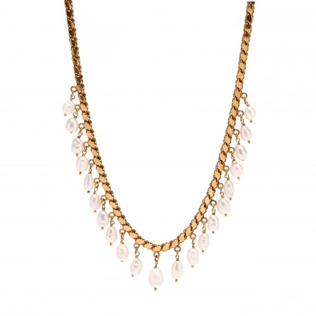 gold-and-pearl-fringe-necklace
