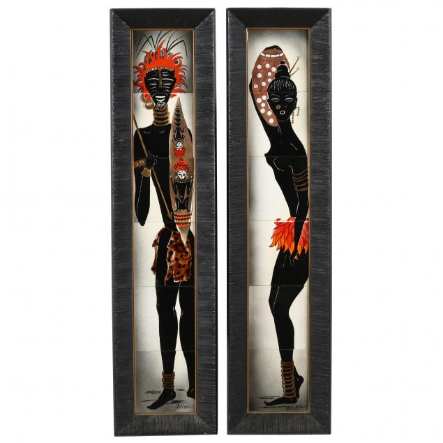 pair-of-framed-mid-century-figural-tile-plaques-by-irina-lorin