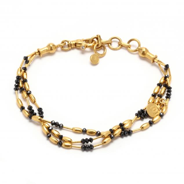 triple-strand-gold-and-black-diamond-bracelet-gurhan