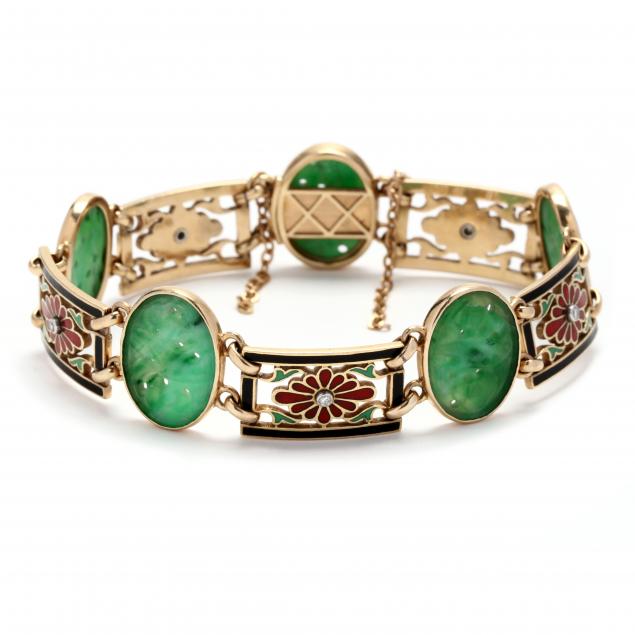 gold-jade-diamond-and-enamel-bracelet
