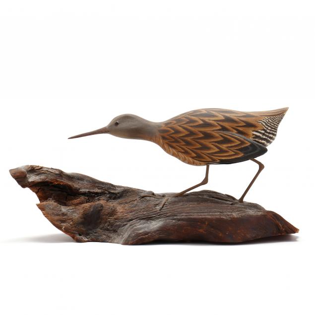 curtis-waterfield-va-1926-2017-railbird-mounted-on-driftwood