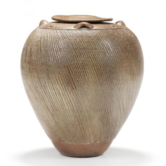 donna-craven-b-1959-seagrove-asheboro-lidded-floor-jar