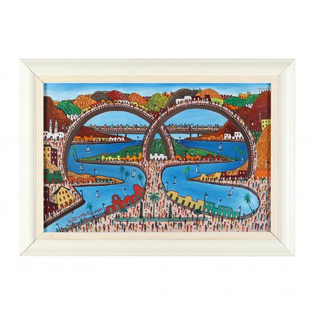 prefete-duffaut-haitian-1923-2010-imaginary-city-with-bridges