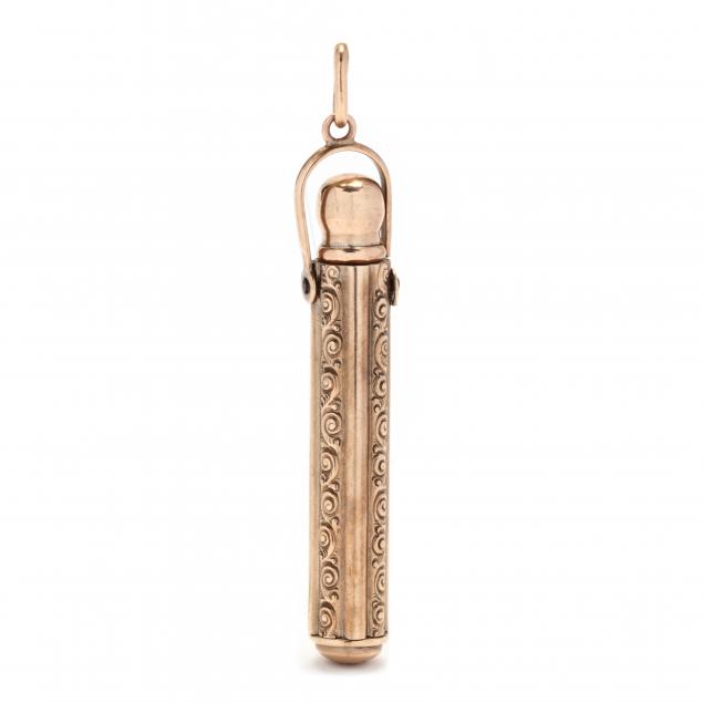 antique-gold-pencil-pendant