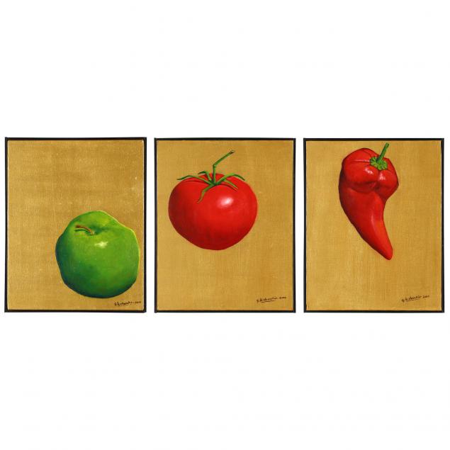 georges-le-chevallier-american-i-chile-jalepeno-i-i-tomato-i-and-i-green-apple-i-three-works
