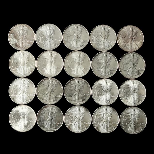roll-of-twenty-20-brilliant-uncirculated-american-silver-eagle-bullion-coins