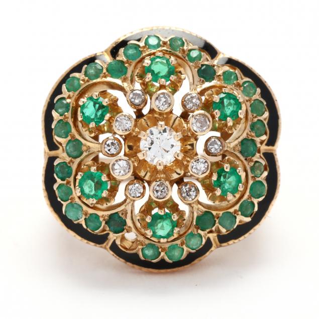 gold-enamel-and-gem-set-ring