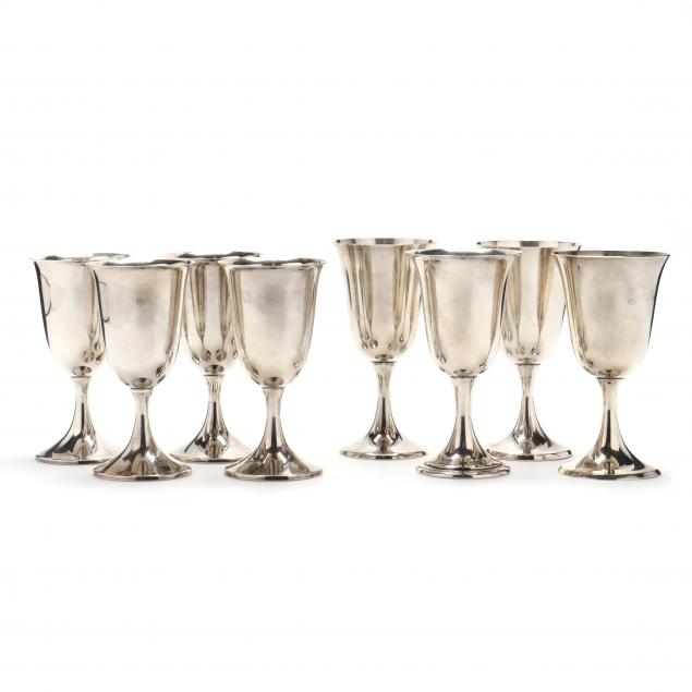 an-assembled-set-of-eight-american-sterling-silver-goblets
