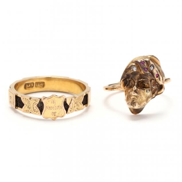 two-vintage-gold-rings