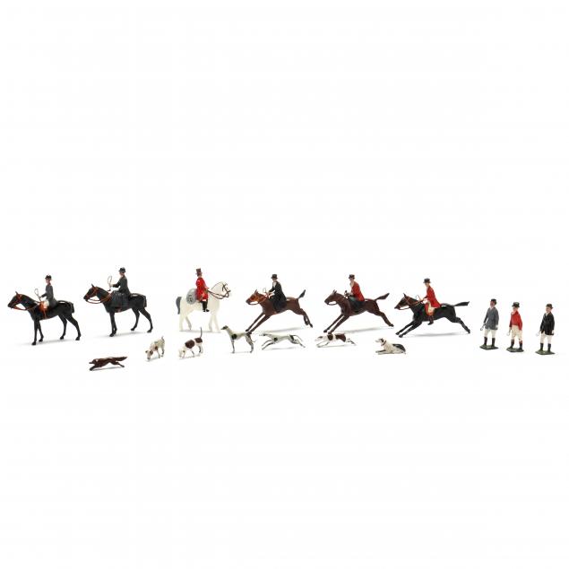 large-collection-of-britains-fox-hunt-figures