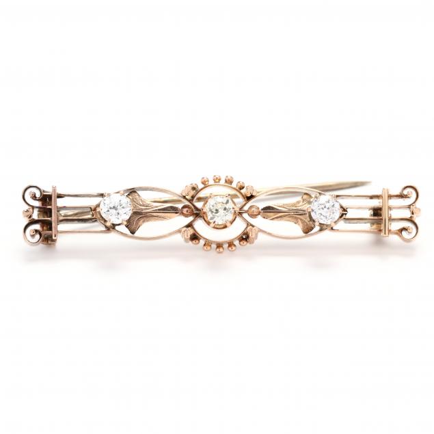 aesthetic-movement-gold-and-diamond-bar-brooch