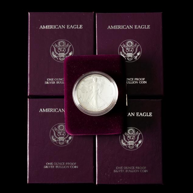 five-5-proof-american-silver-eagle-bullion-coins