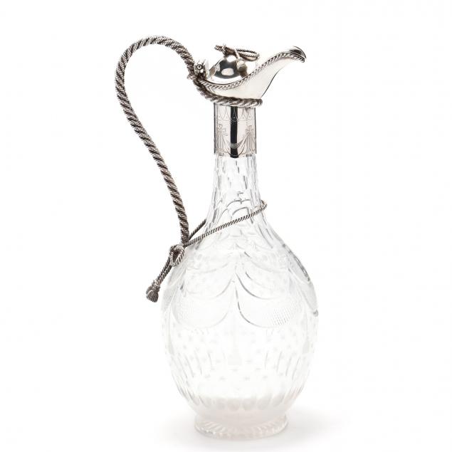 victorian-silver-and-cut-crystal-claret-jug