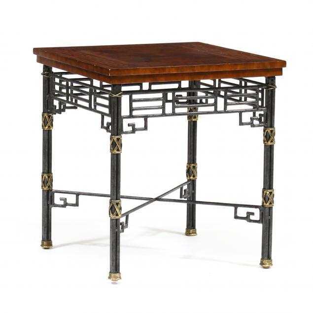 maitland-smith-inlaid-mahogany-and-bronze-side-table