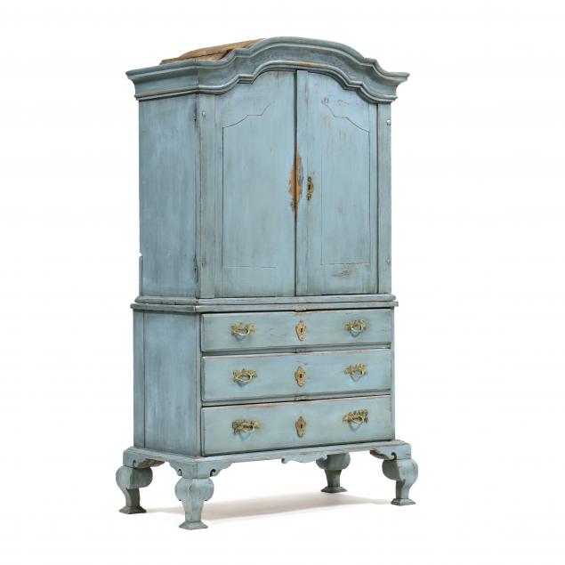 antique-continental-painted-linen-press