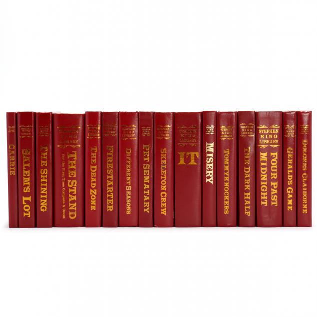 the-stephen-king-library-sixteen-novels-bound-in-red-leather-with-gilt
