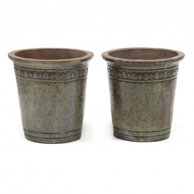 pair-of-glazed-stoneware-garden-planters
