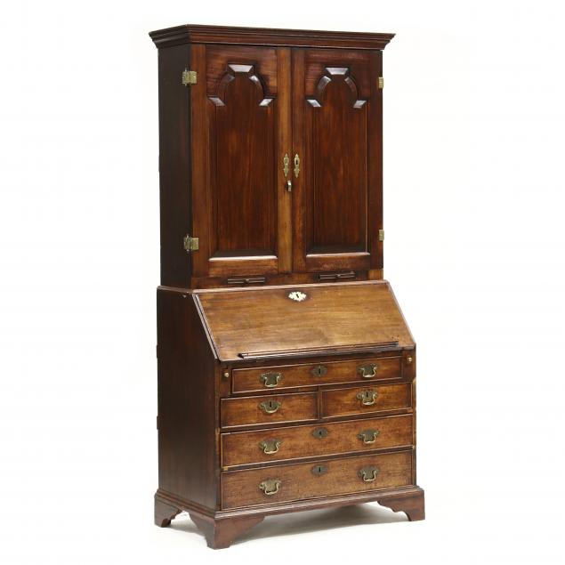 george-iii-mahogany-bureau-bookcase