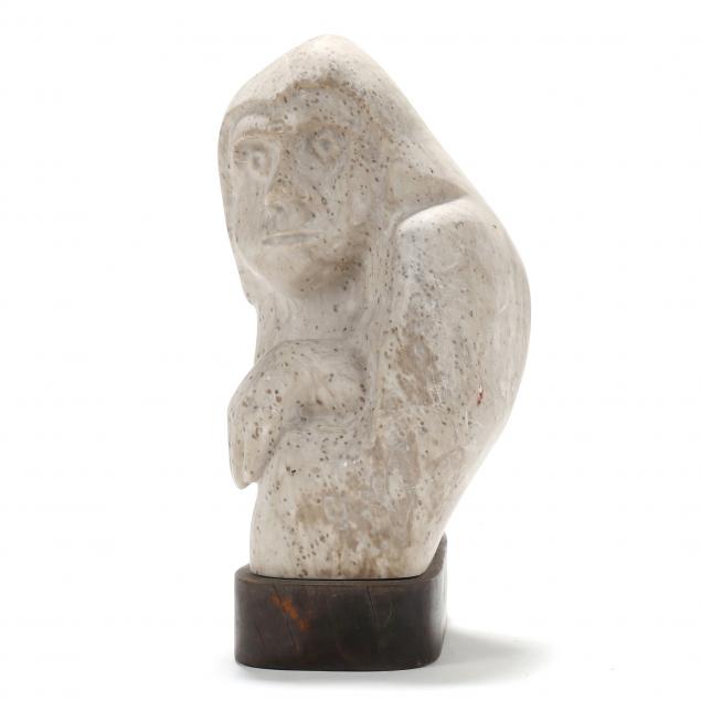 a-modernist-carved-stone-figural-bust