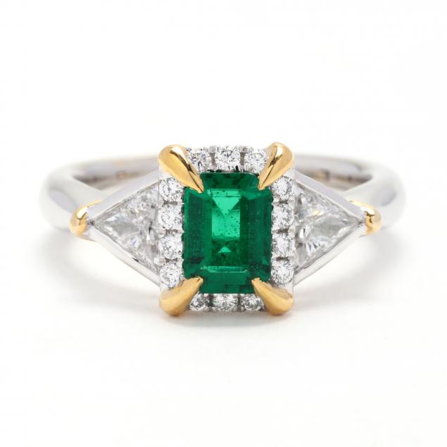 bi-color-gold-synthetic-emerald-and-diamond-ring