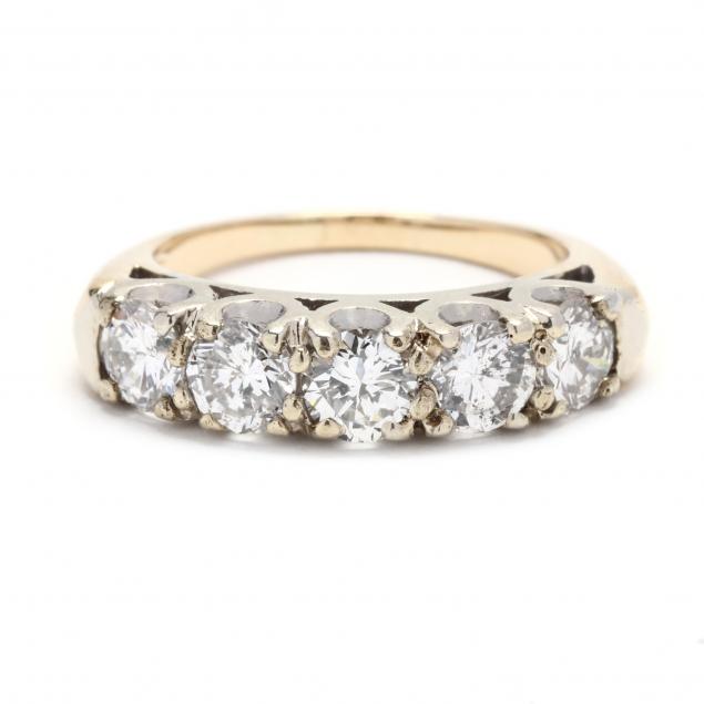 gold-and-diamond-five-stone-ring