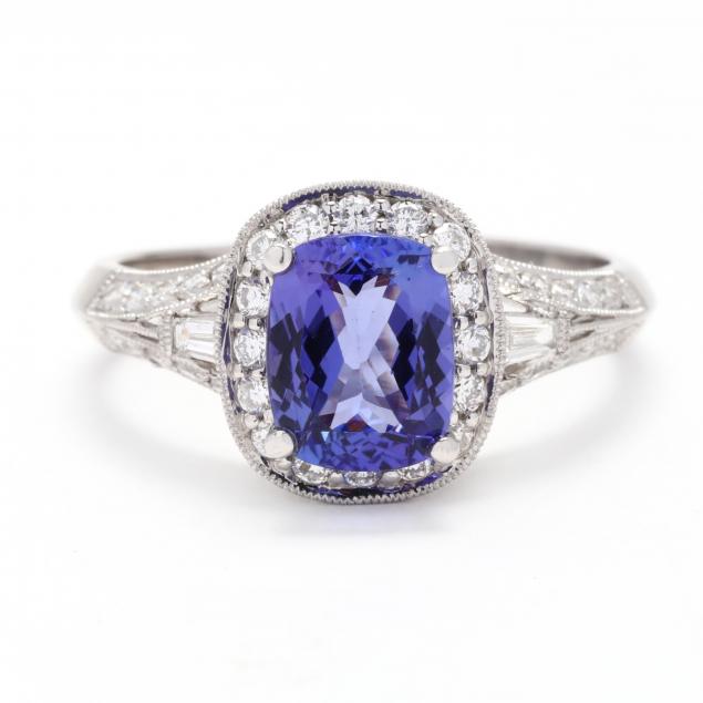 white-gold-tanzanite-and-diamond-ring