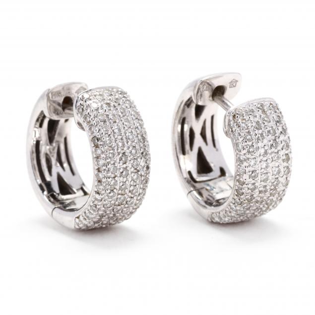 white-gold-and-diamond-huggie-hoops