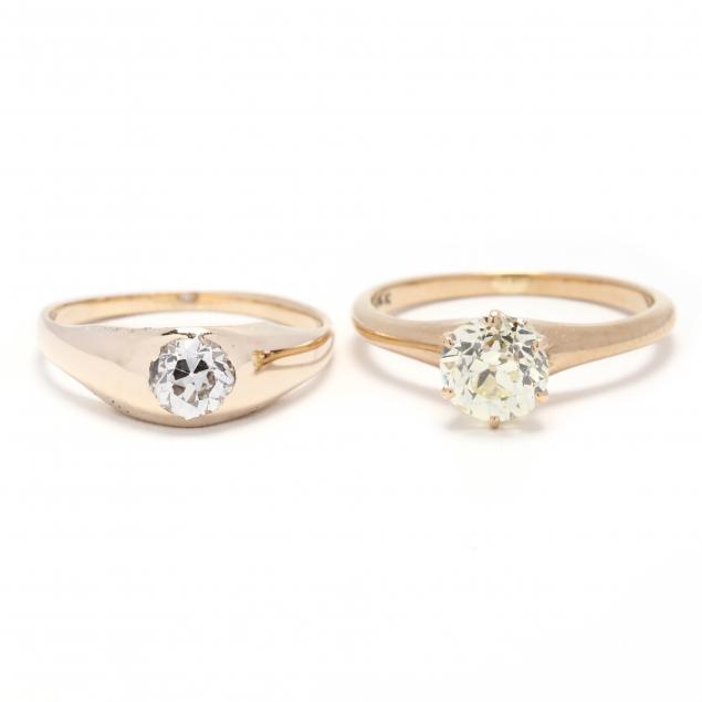 two-gold-and-diamond-rings