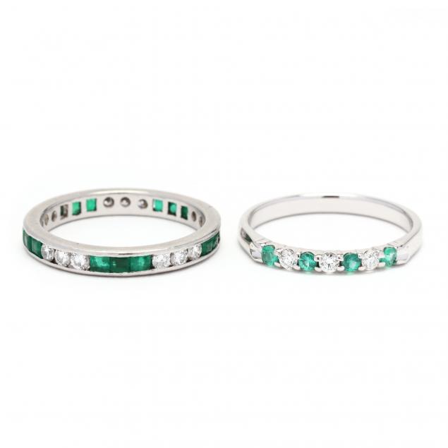 two-diamond-and-emerald-bands