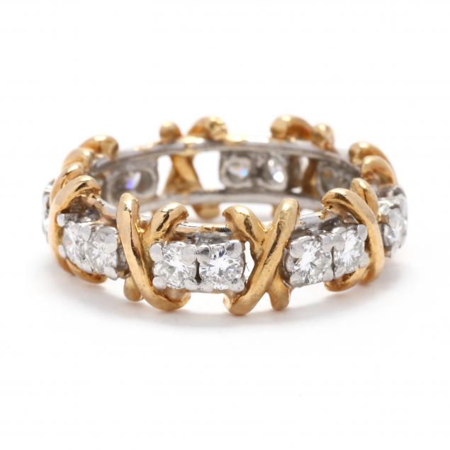 bi-color-gold-and-diamond-xo-motif-band