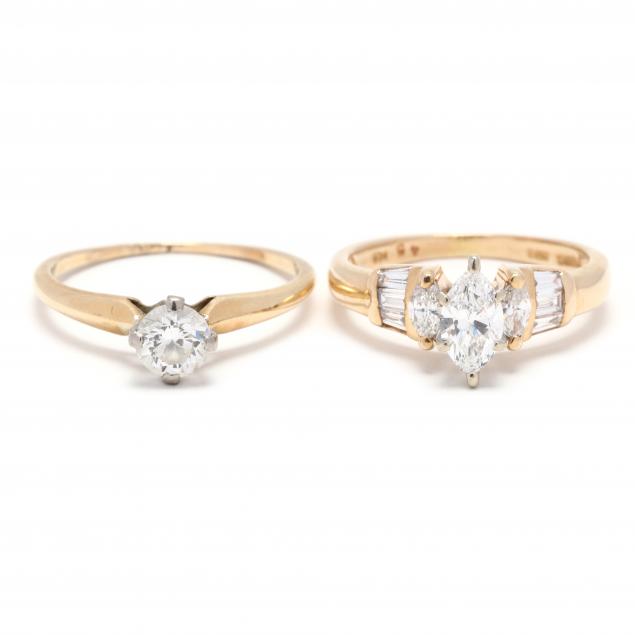 two-gold-and-diamond-rings