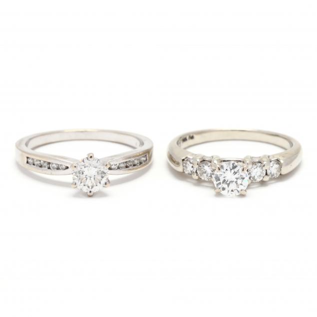 two-white-gold-and-diamond-rings