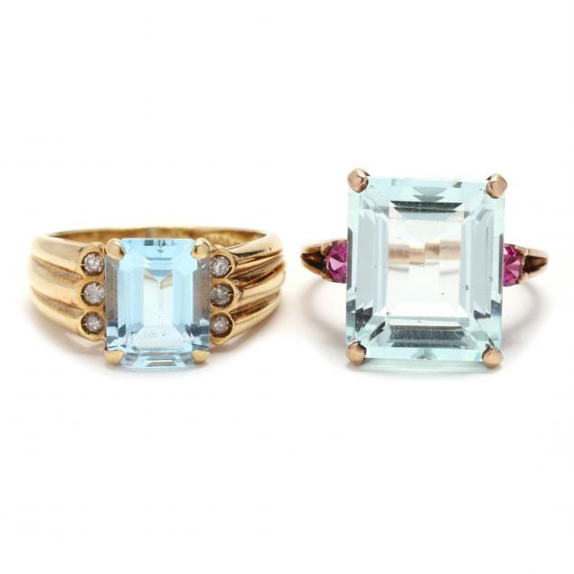 two-gold-and-blue-gemstone-rings