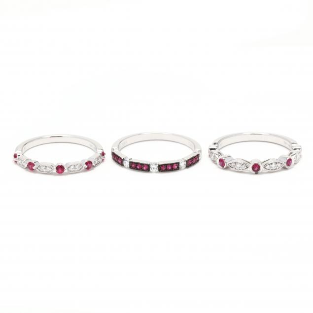 three-white-gold-diamond-and-ruby-bands